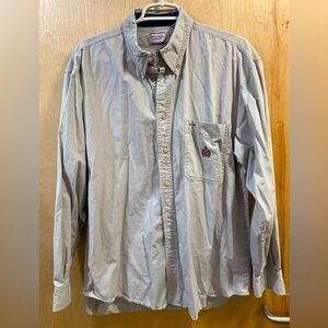 Vintage Bugle Boy Tan Men’s L Long Sleeve Buttton Up Shirt